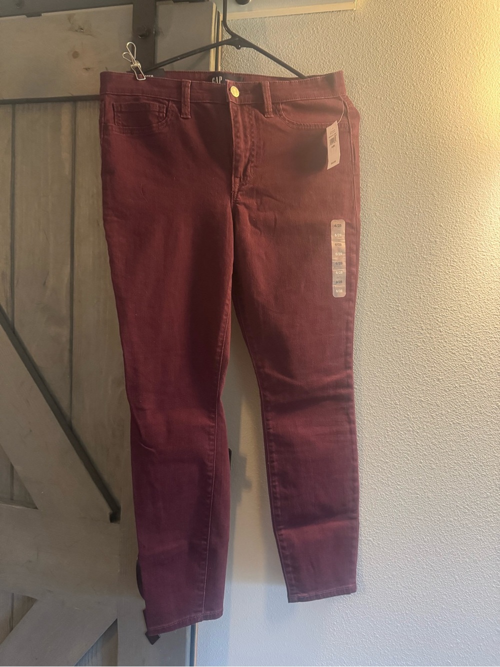 GAP Burgundy Stretch Skinny Jeggings